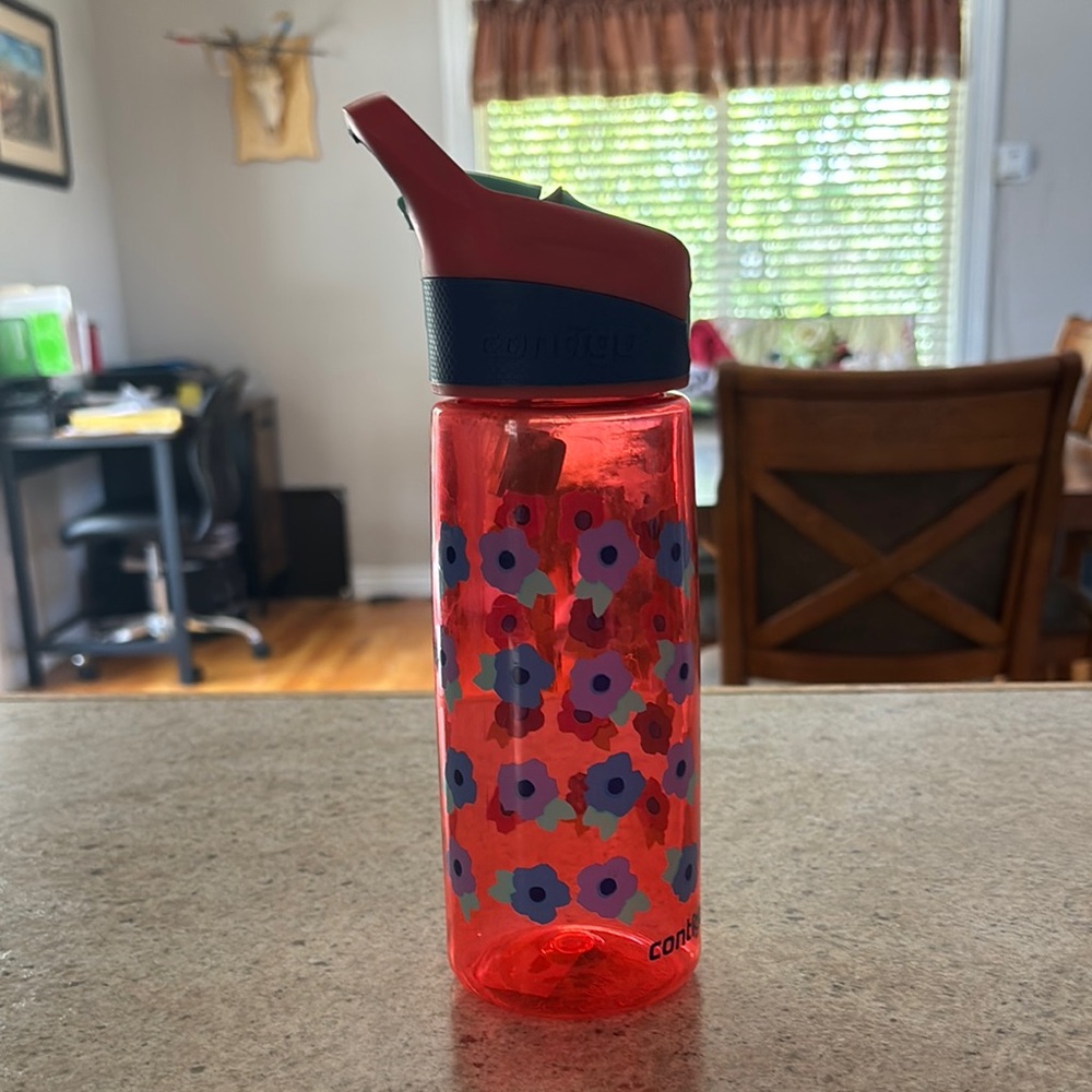 Contigo Red and Blue Floral Bottle